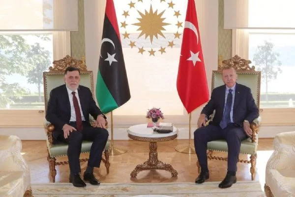 Cumhurbaşkanı Erdoğan, Libya Başbakanı Fayiz es-Serrac'ı kabul etti