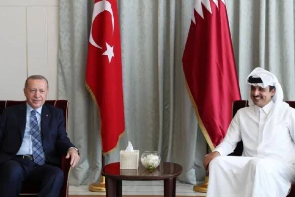 Erdoğan, Katar Emiri Şeyh Temim bin Hamed Al Sani ile görüştü