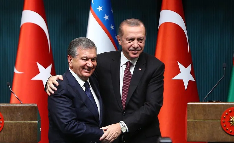 Erdoğan, Özbekistan lideri Mirziyoyev ile görüştü
