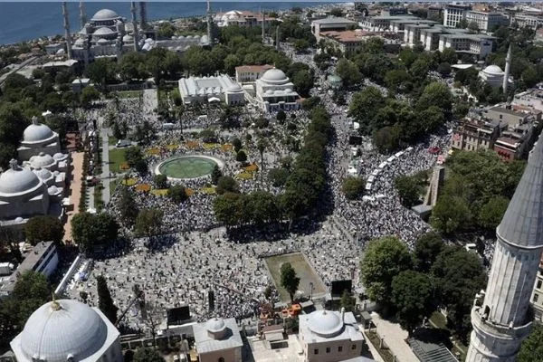 Gazze Şeridi'nden Türkiye'ye Ayasofya-i Kebir Cami-i Şerifi tebriği