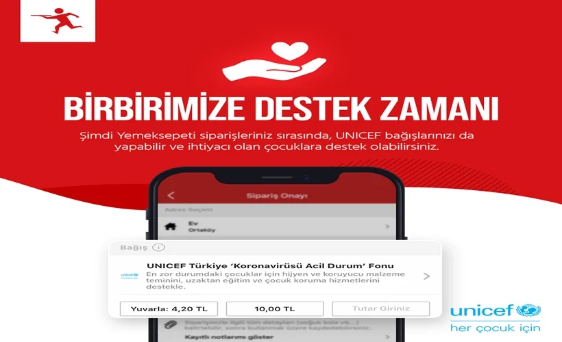 'Her siparişte destek ol' kampanyası