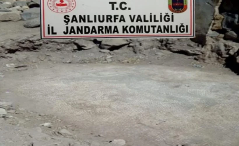 Şanlıurfa'da Roma Dönemine ait mozaikleri sökmeye çalışan kişileri jandarma suç üstü yakaladı