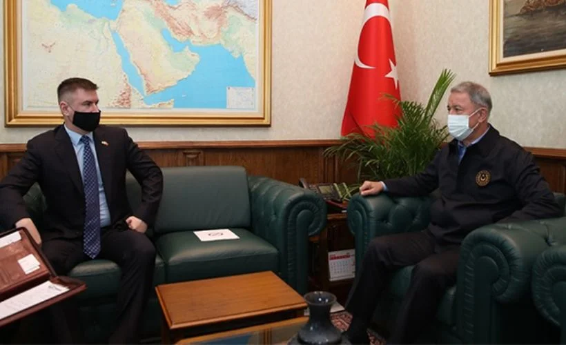 Bakan Akar, Ukrayna Savunma Bakan Yardımcısı Myroniuk'u makamına kabul etti