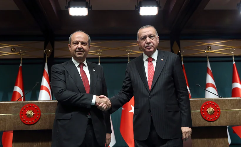 Cumhurbaşkanı Erdoğan, KKTC Başbakanı Ersin Tatar'la görüştü