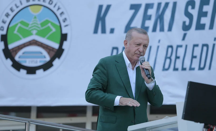 Erdoğan Giresun'da selzedelere seslendi: 1 milyar 290 milyon liralık proje hayata geçiyor