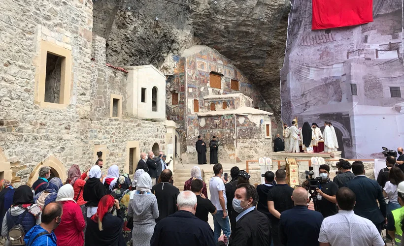 Sümela Manastırı'nda 4 yıl aradan sonra ilk ayin