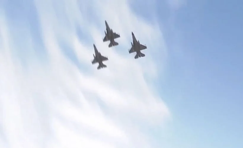 TurAz Kartalı Tatbikatı'nda Türk F-16'larının uçuşu