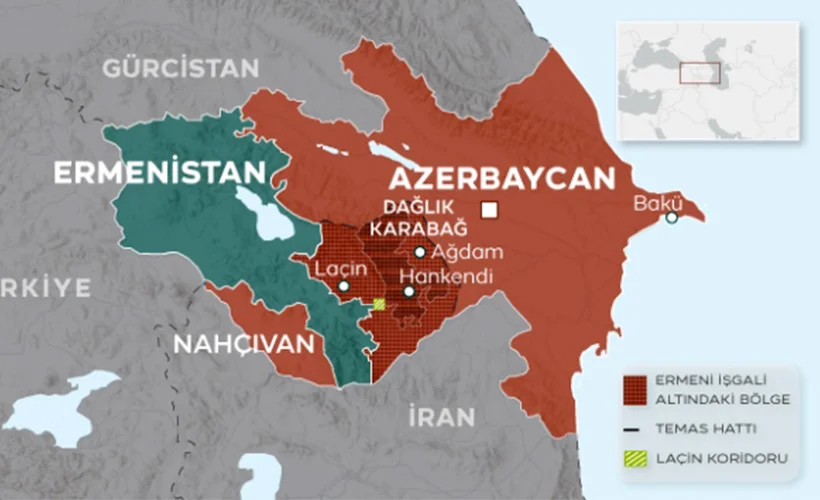 Azerbaycan topraklarının yüzde 20'si Ermenistan'ın işgali altında