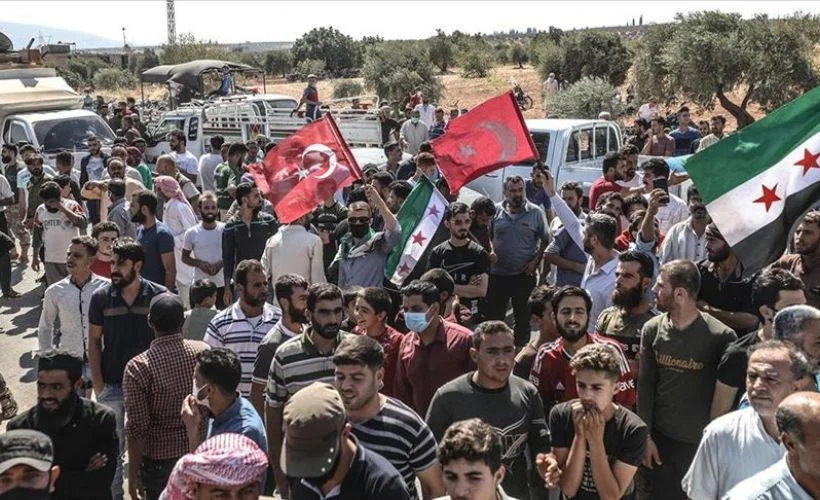 İdlib'de TSK'ye destek gösterileri düzenlendi