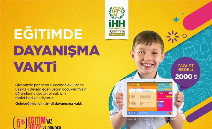 İHH, öğrencilere tablet hediye edecek