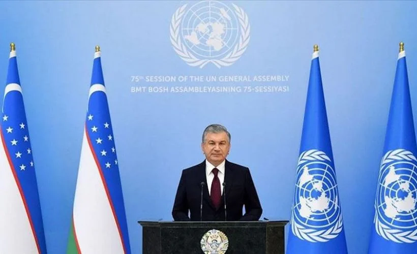 Mirziyoyev BM Genel Kurulu'na ilk kez Özbekçe hitap etti