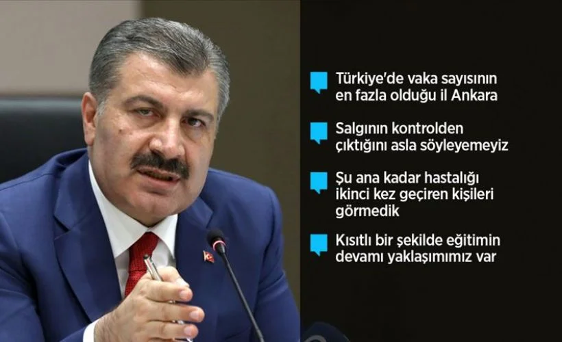 Sağlık Bakanı Koca: Koronavirüsün birinci dalgasının ikinci pikini yaşıyoruz