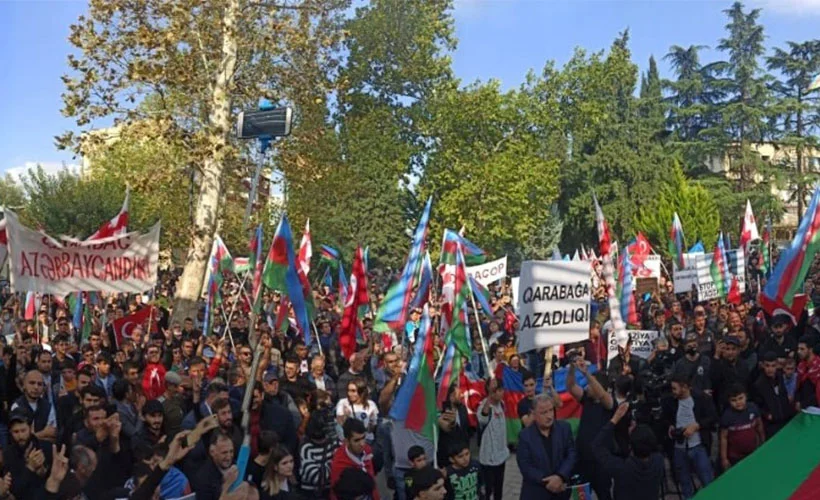 Ankara'da Azerbaycan'a destek mitingi