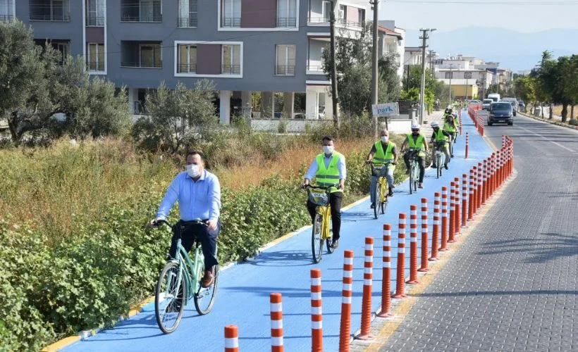 Avrupa standartlarında Akhisar'ın ilk bisiklet yolu