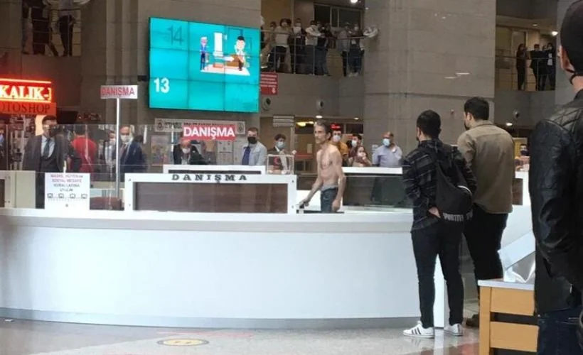 Çağlayan Adliye Sarayı'ndaki olay polisin müdahalesiyle önlendi