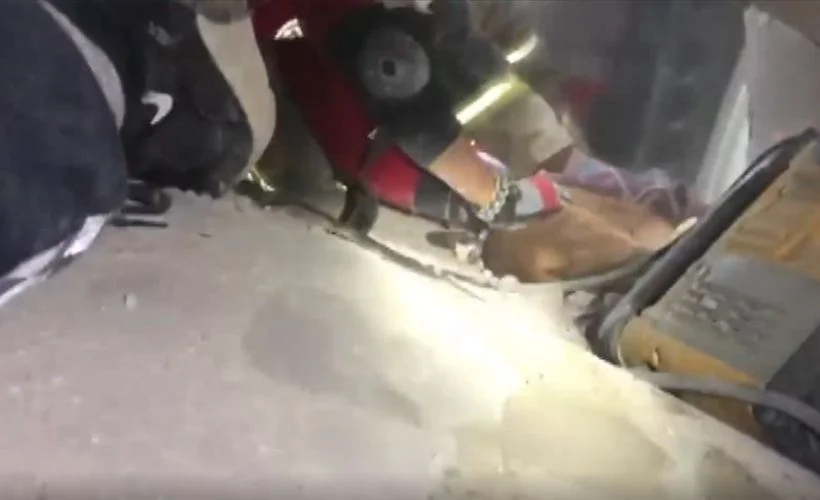 Depremde enkazda kalan İnci Okan'ın köpeği de kurtarıldı