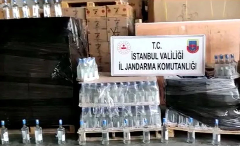 İstanbul'da 2,5 ton sahte içki ele geçirildi