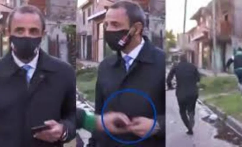 Muhabir hırsızlık haberi verirken telefonu çalındı