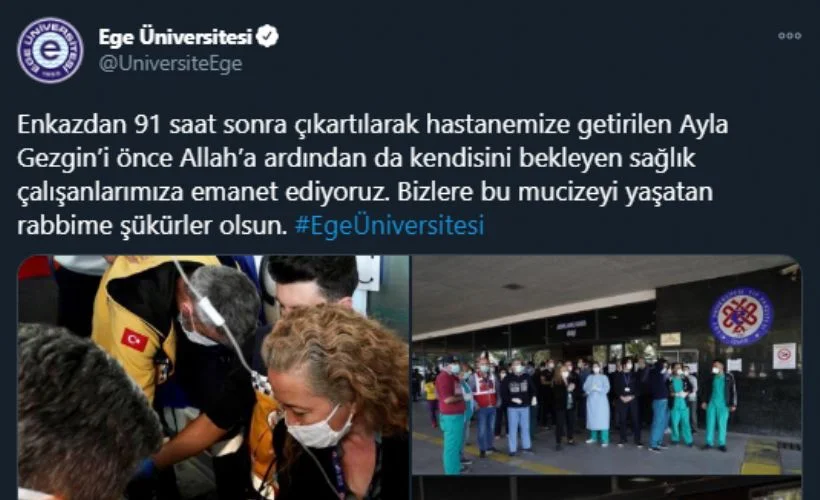 Ege Üniversitesi'nin Ayda bebekle ilgili 'şükür' mesajı sosyal medyada tartışmalara yol açtı