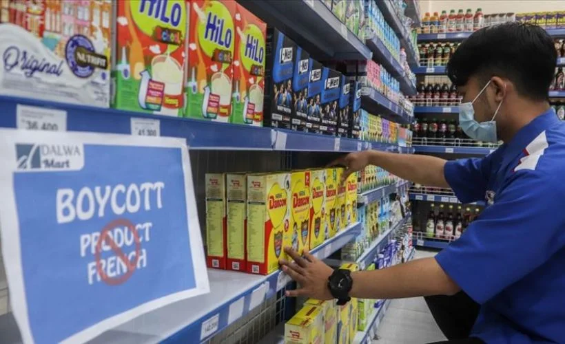 Endonezya'da marketler Fransız ürünlerinin satışını durdurdu