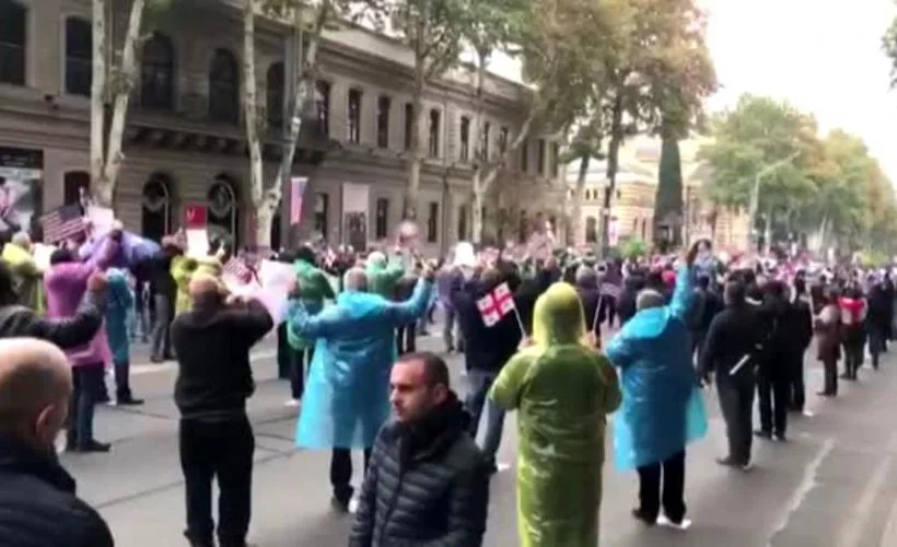 Gürcistan muhalefeti, ABD'den destek beklentisiyle gösteri düzenledi