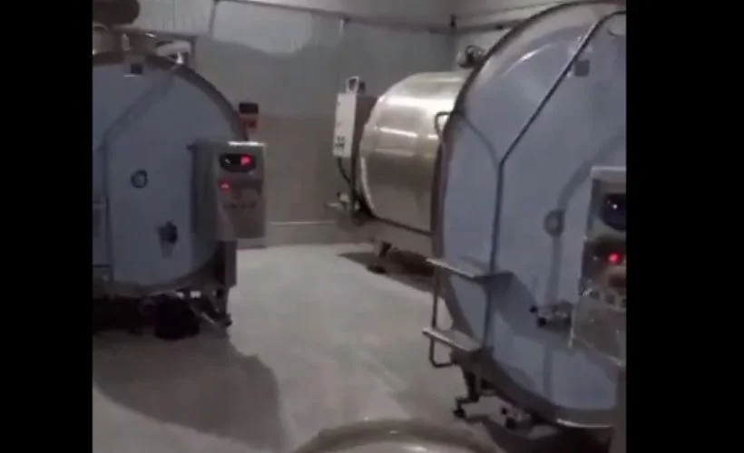 Süt fabrikasında kaydedilen görüntüler tepkilere yol açtı