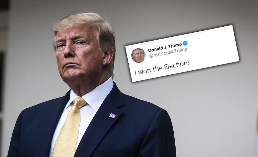 Trump Twitter'dan paylaştı: 'Seçimi ben kazandım'