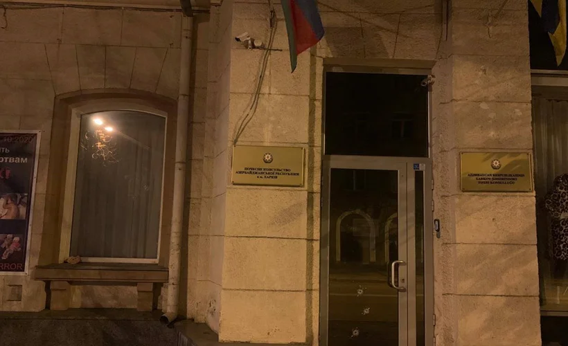 Ukrayna'da Azerbaycan Fahri Konsolosluğuna saldırı