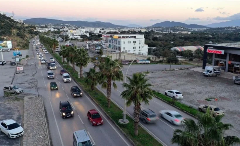 Bodrum trafiğinde yılbaşı hareketliliği yaşanıyor