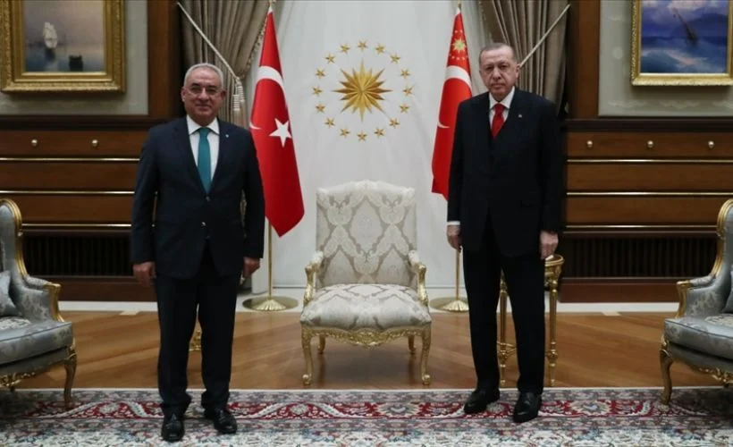 Cumhurbaşkanı Erdoğan, DSP Genel Başkanı Aksakal'ı kabul etti
