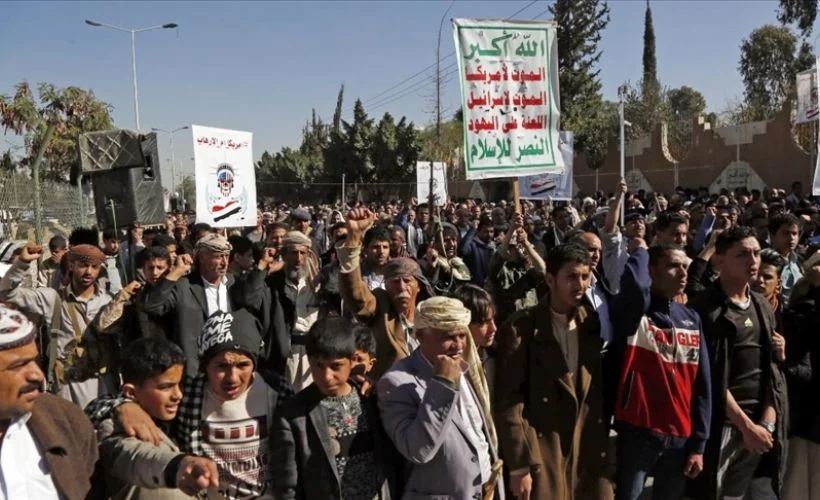 ABD'nin terör listesine alacağını duyurduğu Husiler kararı protesto etti