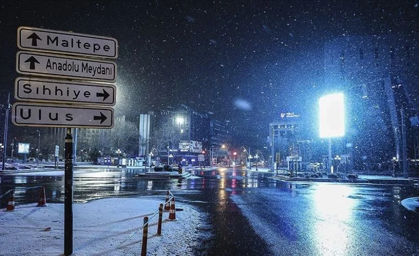 Ankara için bu gece kar ve buzlanma uyarısı