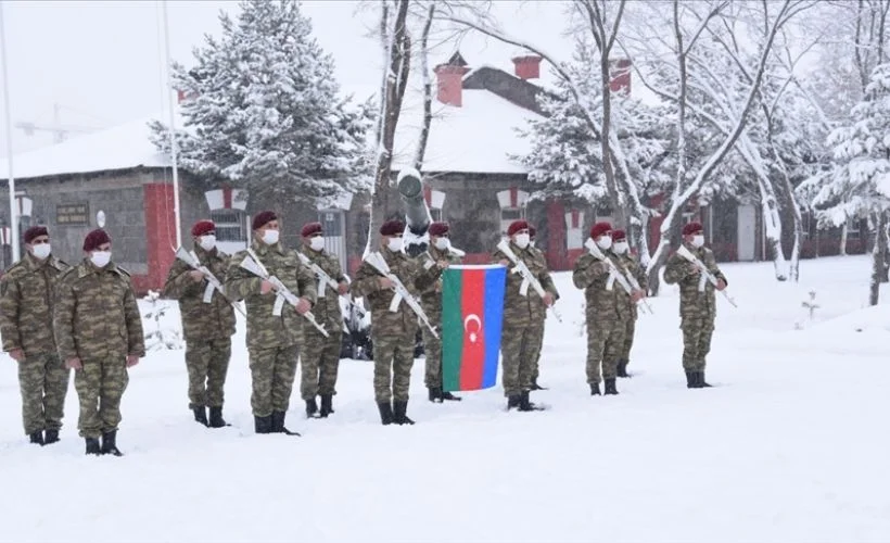 Azerbaycan askerleri 'Kış Tatbikatı' için Kars'a geldi