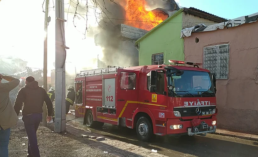 Konya'da yangın faciası