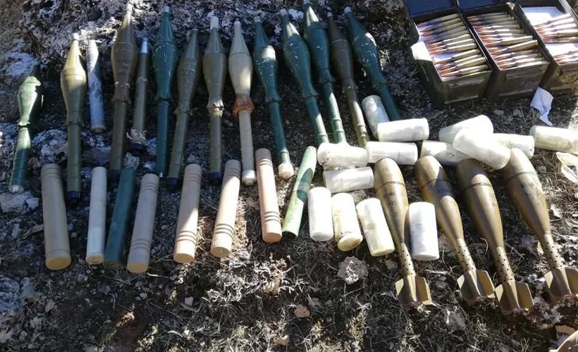 Kuzey Irak'ta PKK'ya ait çok miktarda mühimmat ele geçirildi
