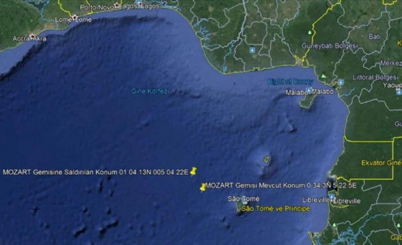Nijerya açıklarında saldırıya uğrayan Türk gemisi, Gabon Port-Gentil Limanı'na hareket etti