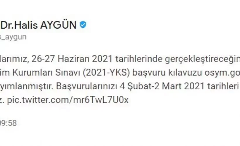 2021 YKS başvurusu nasıl yapılır? Başvuru sorgulama ekranı