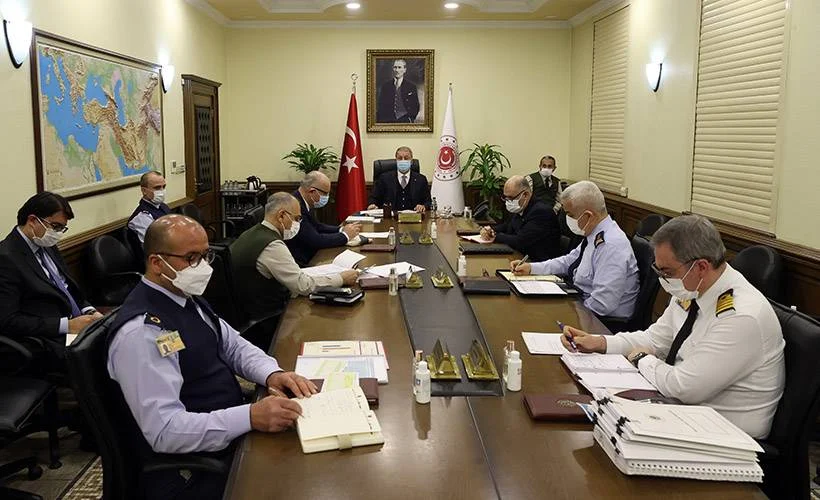 Akar ve kuvvet komutanlarından video konferans toplantısı