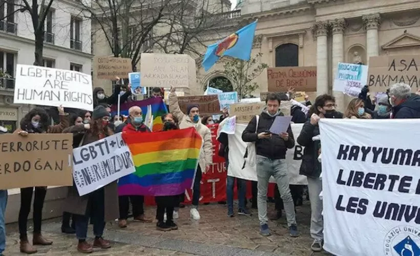 Fransa'da PKK yandaşı gruptan 'Boğaziçi' eylemlerine destek
