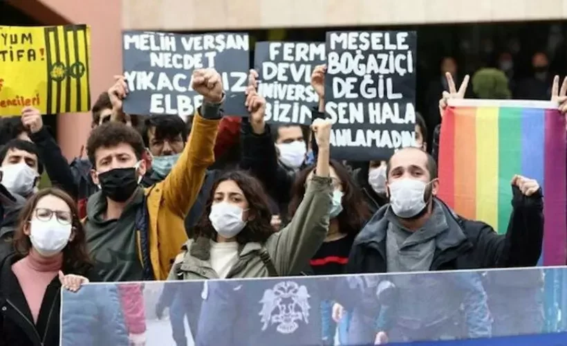 'Gezi'ye gönderme pankartı: Mesele Boğaziçi değil, sen hala anlamadın mı?