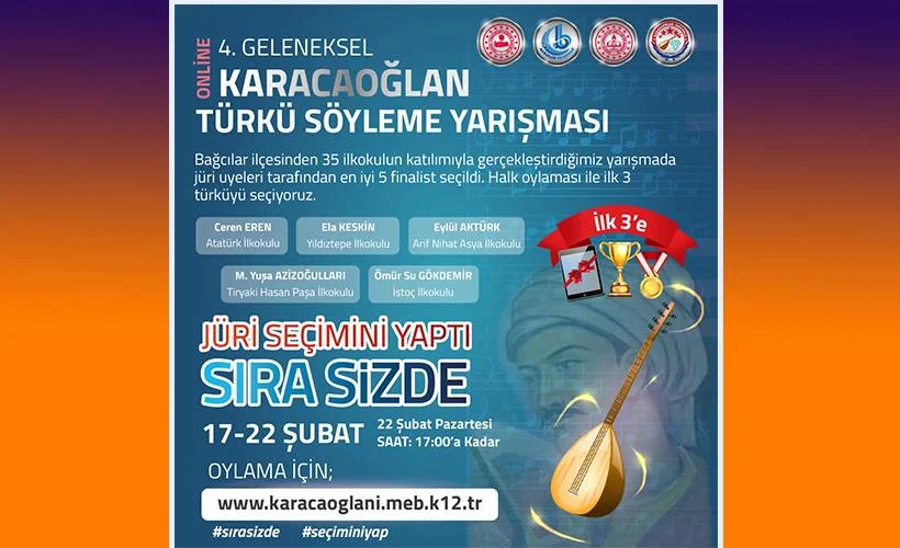 Online Karacaoğlan Türkü Yarışması'na oylama başladı