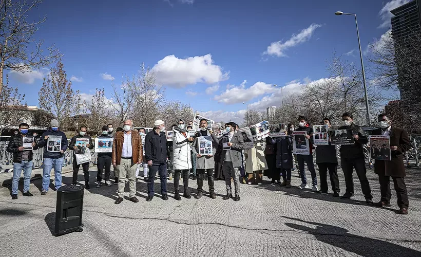 Uygur Türkleri, Çin Büyükelçiliği yakınında eylem yaptı