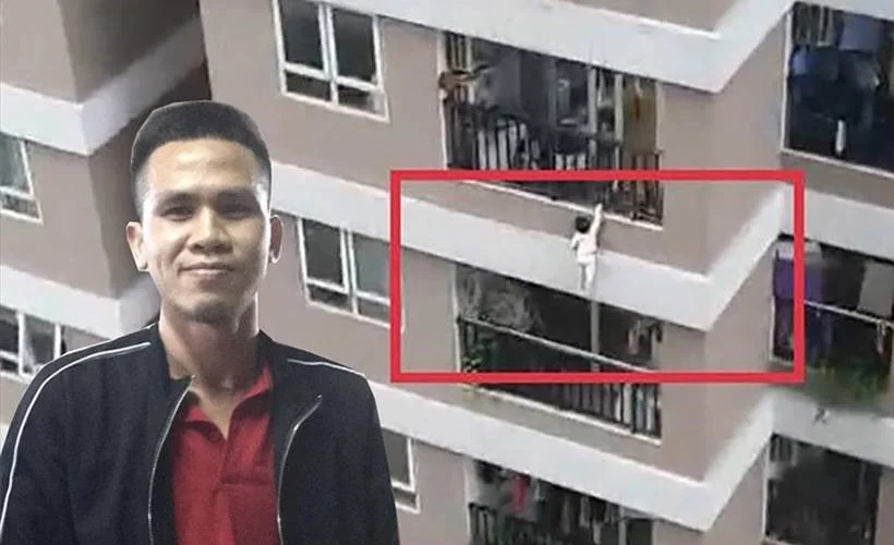 12'nci kattan düşen küçük kızı kurye kurtardı