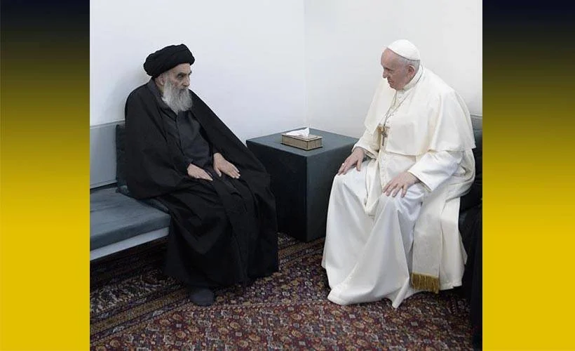 Sistani, Irak'ı ziyaretinden dolayı Papa'ya teşekkür etti