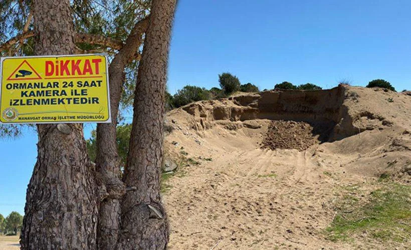 '24 saat izlenmektedir' tabelasına rağmen talan ediliyor!