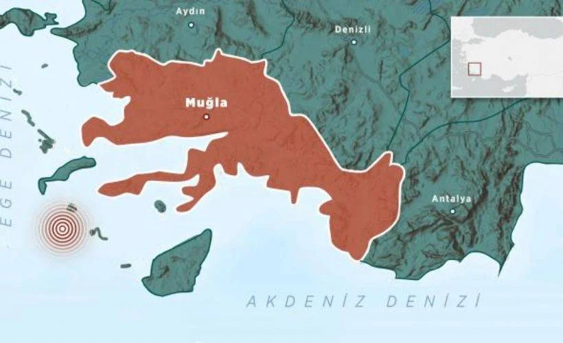 Datça açıklarında 4,1 büyüklüğünde deprem