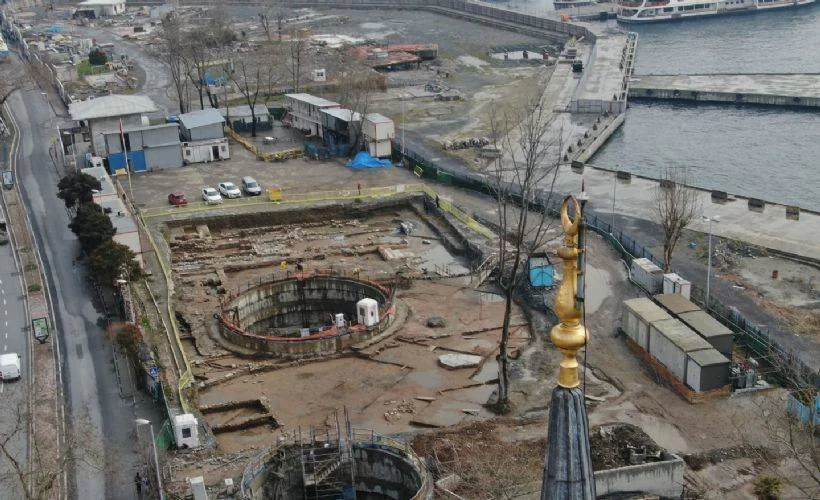 Kabataş metro hattı çalışmasında Avrupa'nın en eski fabrikasının temeli ortaya çıktı