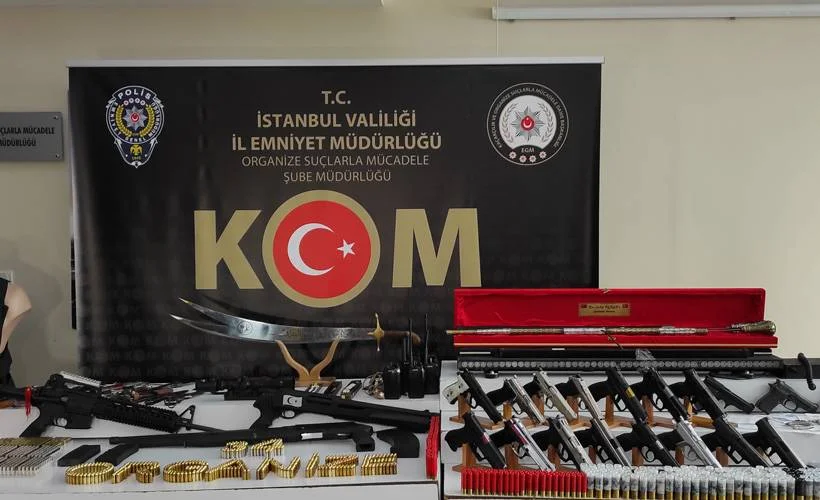 "Sedat Peker" operasyonunda çok sayıda silah ele geçirildi