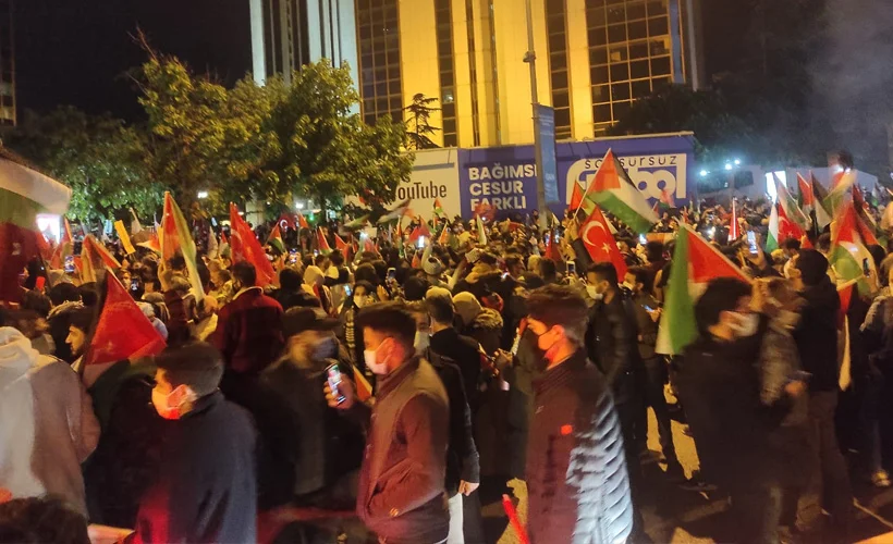 İstanbul'da ''Mescid-i Aksa'' protestosu: Yüzlerce kişi sokaklara döküldü