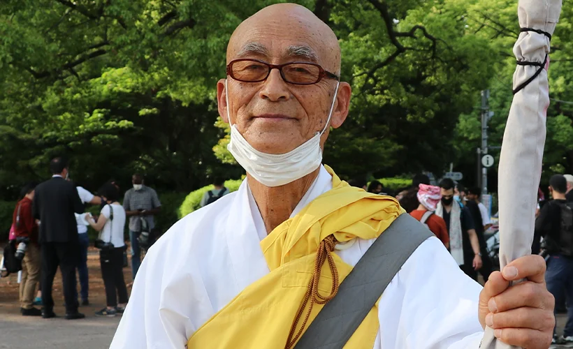 Japon Budist rahipten Filistin'e destek